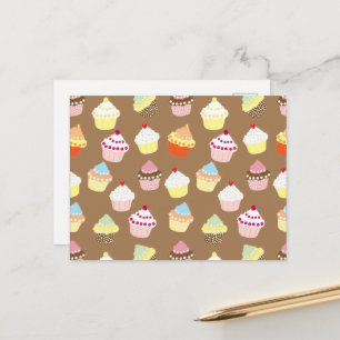 Delicious Decorated Birthday Cupcakes Postcard