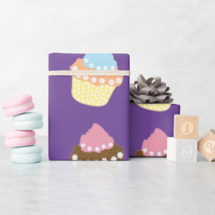 Delicious Decorated Birthday Cupcakes Wrapping Paper