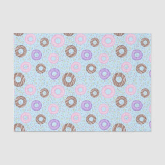 Delicious Donuts Tissue Paper on Blue