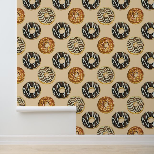 Delicious Doughnut Food Pattern Wallpaper (Application)