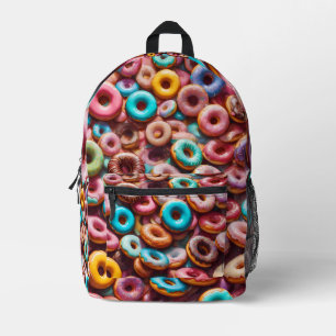 Delicious doughnut pattern printed backpack
