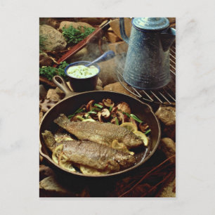 Delicious Fish fry Postcard
