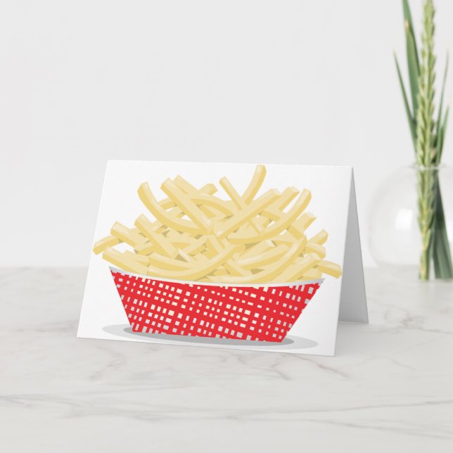 Delicious French Fries Retro Fast Food  Card (Front)