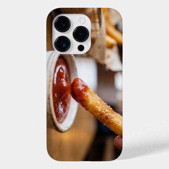 Delicious French Fry and Ketchup Dip iPhone Case (Back)