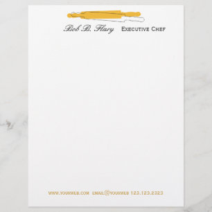 Delicious  Gourmet Cooking Chef  Restaurant Letterhead