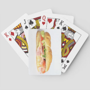 Delicious Ham & Cheese Sub Sandwich Playing Cards