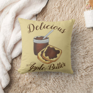 Delicious Homemade Apple Butter Pennsylvania Dutch Throw Pillow