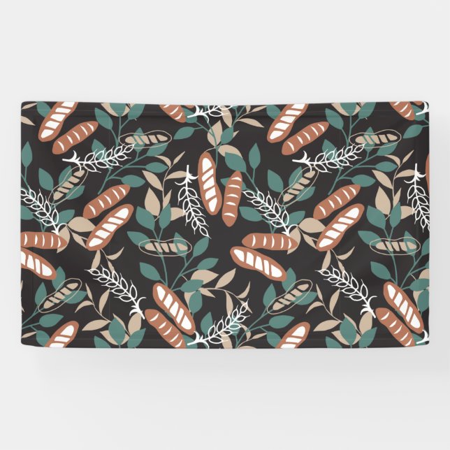  Delicious Homemade Baguette Bread Pattern Banner (Horizontal)