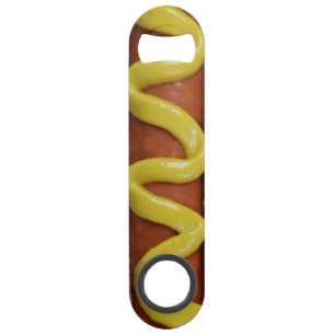 delicious hot dog with mustard photograph bar key