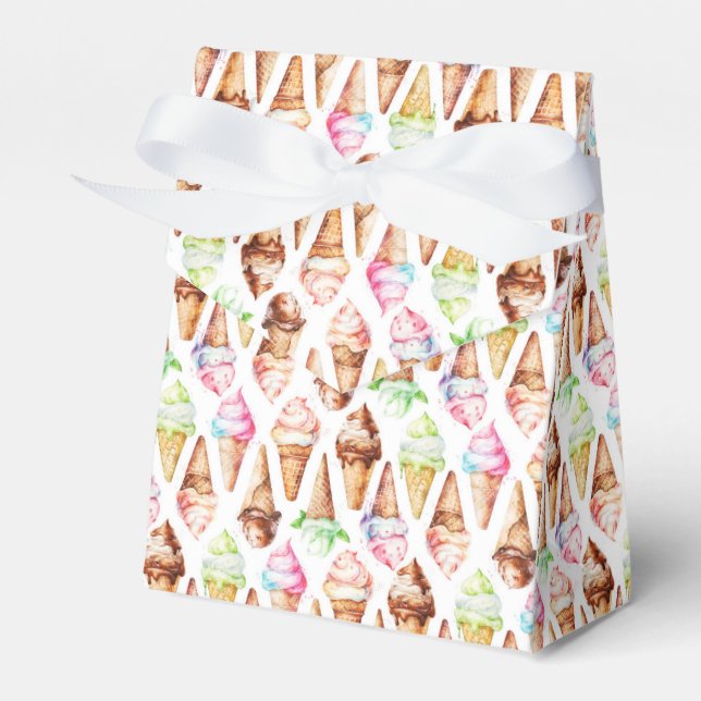 Delicious Ice Cream Cones Favor Box (Front Side)