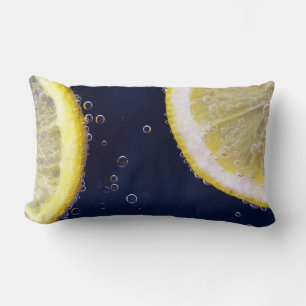Delicious Lemon Slices in Water Lumbar Pillow