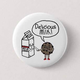 Delicious Milk 2 Inch Round Button