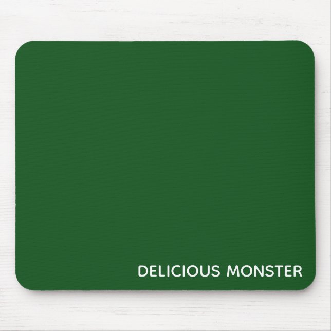 Delicious Monster green color name Mouse Pad (Front)