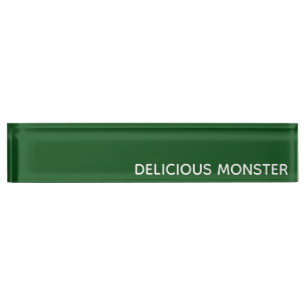 Delicious Monster green colour name Nameplate