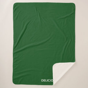 Delicious Monster green colour name Sherpa Blanket