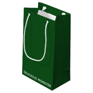 Delicious Monster green colour name Small Gift Bag