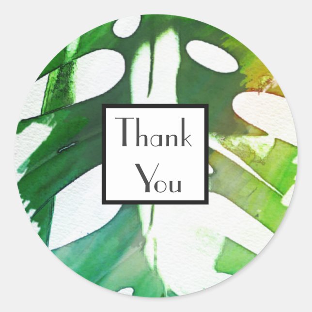 Delicious Monster Thank You Wedding Gift Sticker (Front)