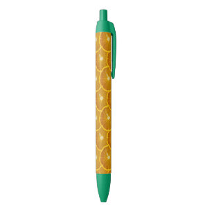 DELICIOUS ORANGE SLICE BLACK INK PEN