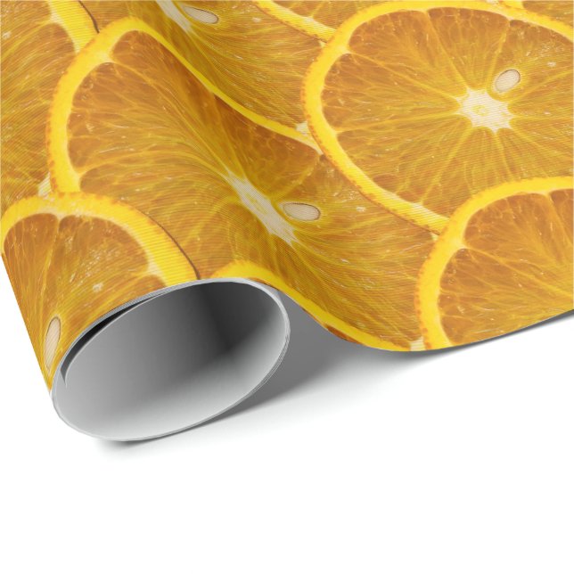 DELICIOUS ORANGE SLICE WRAPPING PAPER (Roll Corner)