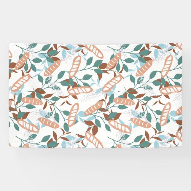  Delicious Organic Wheat Baguette Pattern Banner (Horizontal)
