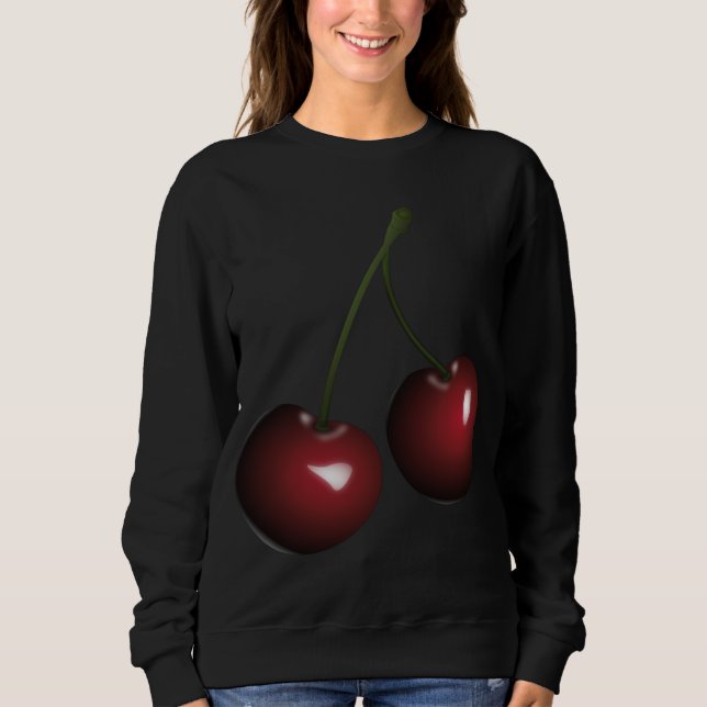 Delicious Pair of Cherries Fruit Snack Sweatshirt (Front)