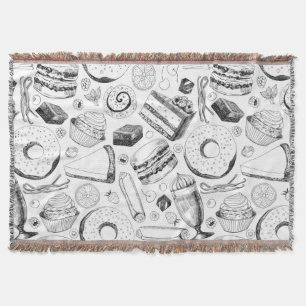 Delicious pattern throw blanket
