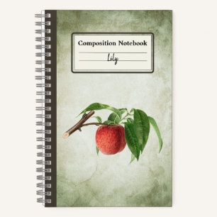 Delicious Peach in a Branch Personalized Comp Notebook