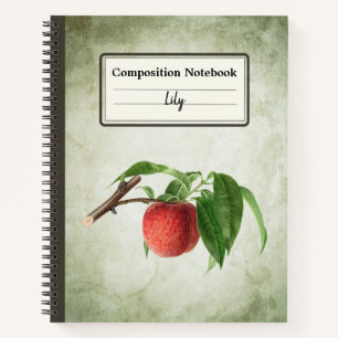 Delicious Peach in a Branch Personalized Comp Notebook