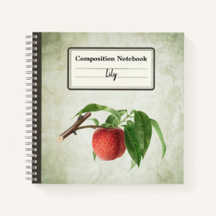 Delicious Peach in a Branch Personalized Comp Notebook
