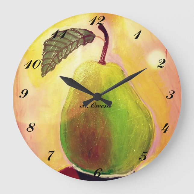 Delicious Pear Wall Clock (Front)
