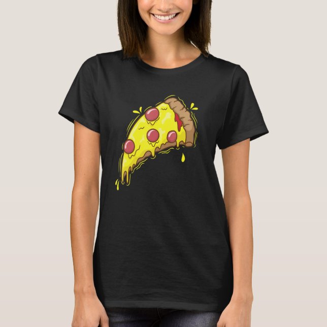 delicious Piece of Pizza Fast Food Stone Oven T-Shirt (Front)