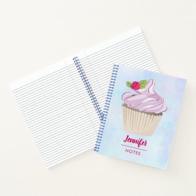 Delicious Pink Cupcake Berry on Top Notebook (Inside)