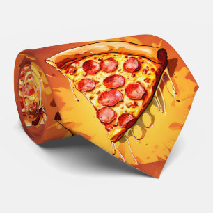 Delicious Pizza Slice Fun Neck Tie