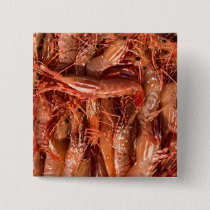 Delicious Prawns 2 Inch Square Button