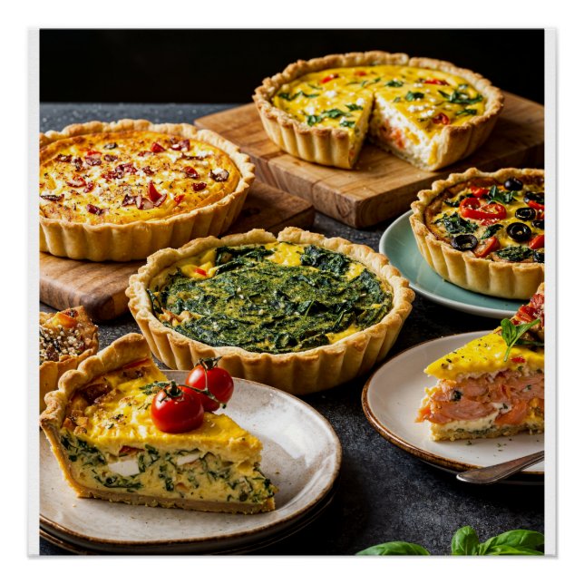 delicious quiches poster (Front)