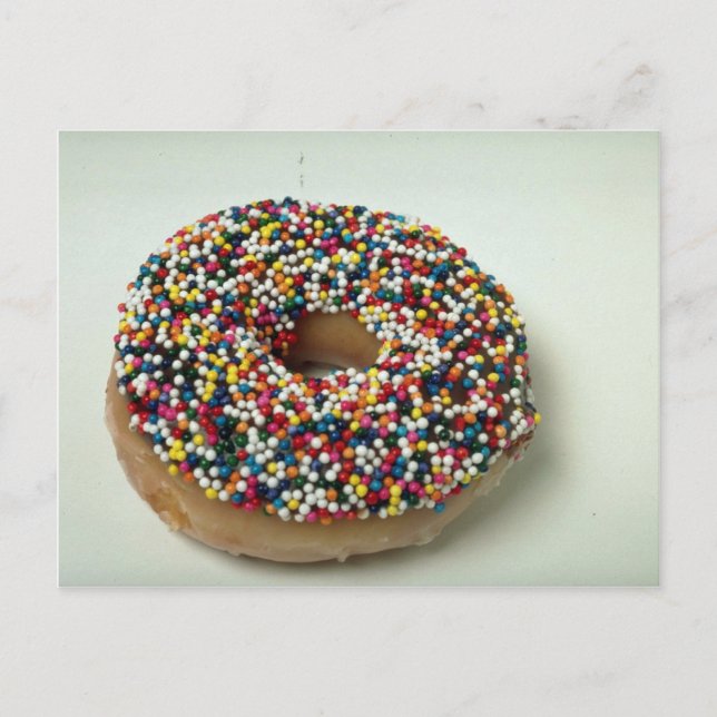 Delicious Rainbow sprinkle doughnut Postcard (Front)