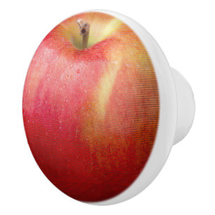 DELICIOUS RED APPLES CERAMIC KNOB