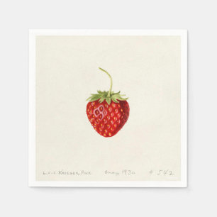 Delicious Red Strawberry (by Louis C.C. Krieger) Napkin