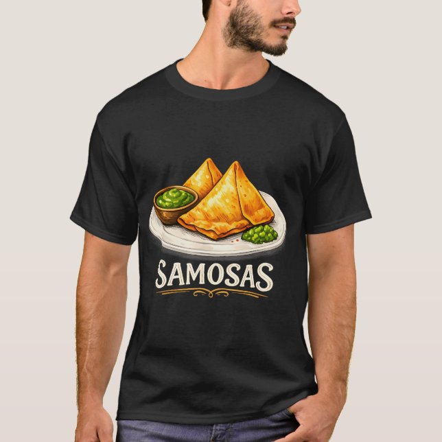 Delicious Samosas Illustration T-Shirt (Front)