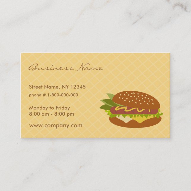 Delicious Sandwich Business Card (Front)