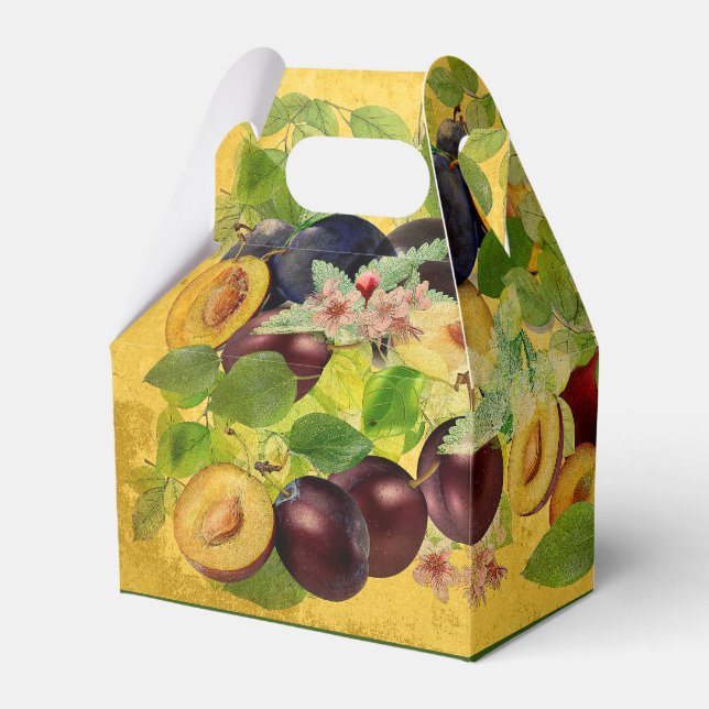Delicious Serbian Plums (Vintage Edition) Favor Box (Front Side)