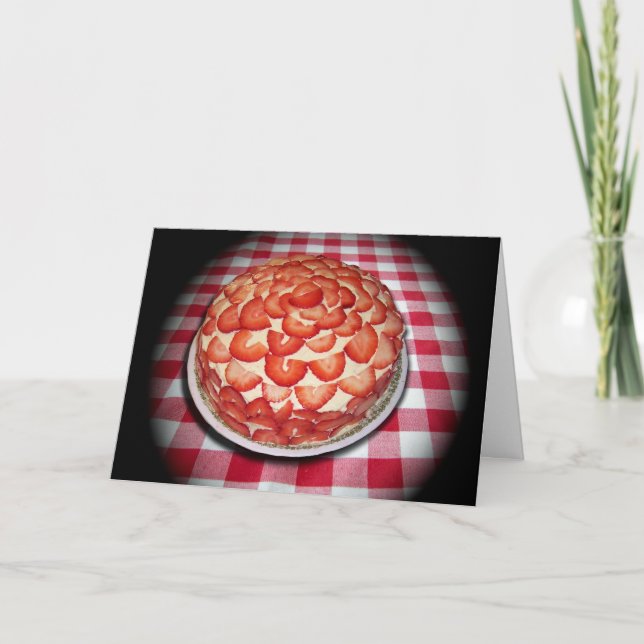 Delicious Strawberry Cake Card (Front)