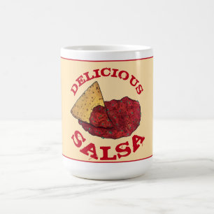 Delicious Tomato Salsa Tortilla Chips Illustration Coffee Mug
