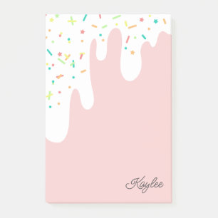 Delicious White Frosting Sprinkles Your Name Post-it Notes