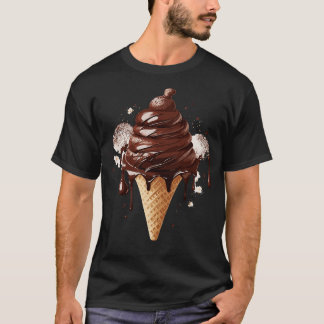 Deliciously Spooky HandDrawn Chocolate Ice Cream o T-Shirt