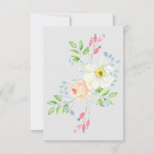 Delictate Flower Funeral Thank You, Sympathy   Card