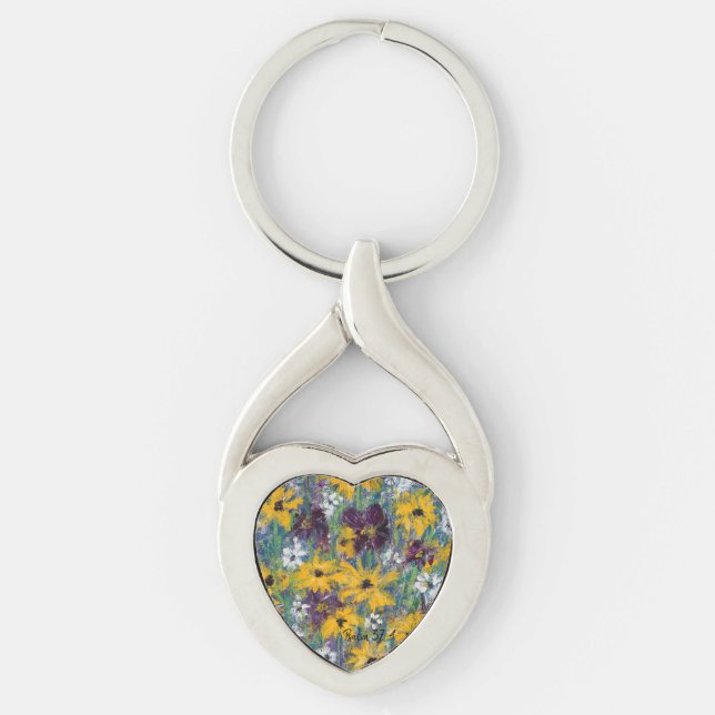 Delight in the Lord - Floral  Keychain (Front)