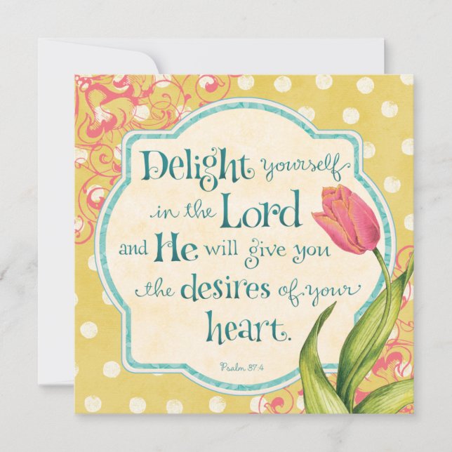 Delight in the Lord - Personalized Invitation (Front)