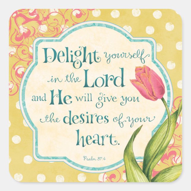 Delight in the Lord Stickers (Front)