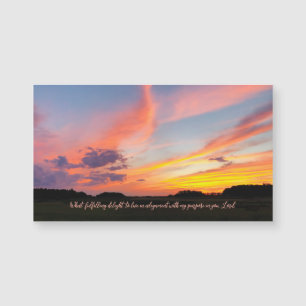 Delight Inspiring Quote Sunset Photography Magnet